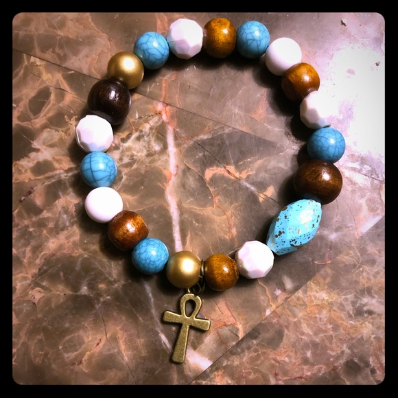 Jewelry - 3 for $10 Hand Crafted  Bracelet with Ankh Charm.